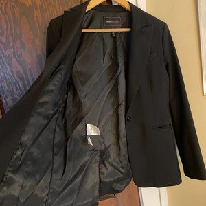 EUC - BCBGMAXAZRIA Medium Black Blazer, One Button, Suit Jacket, Lined